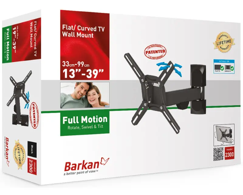BARKAN 2300.B LCD TV zglobni zidni nosač do 39 inča - Slika proizvoda 2