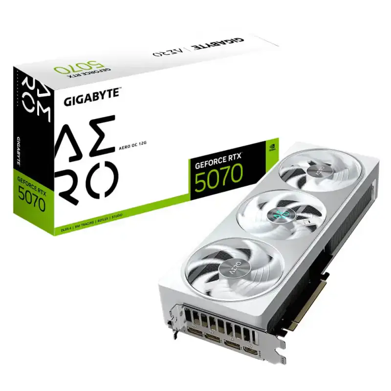 GIGABYTE Graficka karta Gigabyte GeForce RTX 5070 Aero OC GDDR7 12GB 192bit 3xDP/HDMI - Glavna slika
