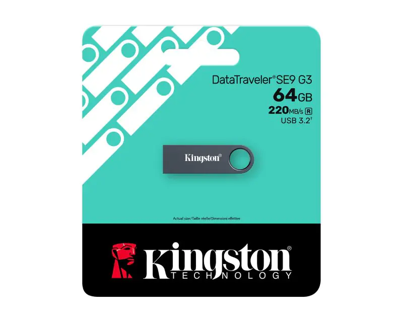 KINGSTON 64GB DataTraveler SE9 G3 USB 3.2 Gen1 KE-U2X64-1AC  - Slika proizvoda 2