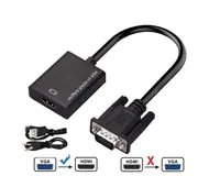 FAST ASIA Adapter VGA na HDMI (m/ž) + Audio kabl (m/m) + Micro USB kabl (m/m)  - Thumbnail 2