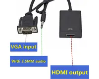 FAST ASIA Adapter VGA na HDMI (m/ž) + Audio kabl (m/m) + Micro USB kabl (m/m)  - Thumbnail 3