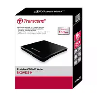 TRANSCEND USB DVD+-R/RW Transcend  TS8XDVDS-K Slim Black - Thumbnail 3