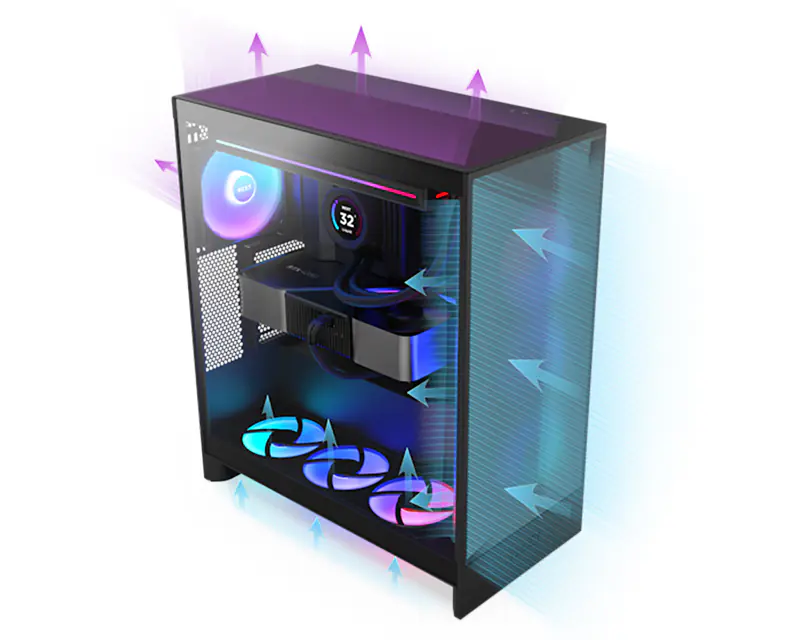 NZXT H7 Flow RGB kućište belo (CM-H72FW-R1) - Slika proizvoda 7