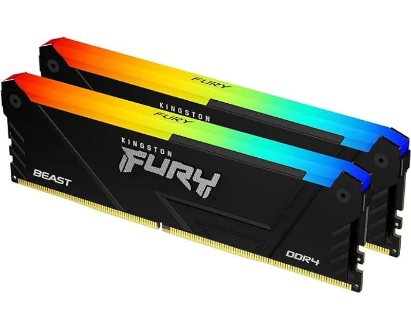 KINGSTON DIMM DDR4 64GB (2x32GB kit) 3600MT/s KF436C18BB2AK2/64 Fury Beast Black RGB - Slika proizvoda 3