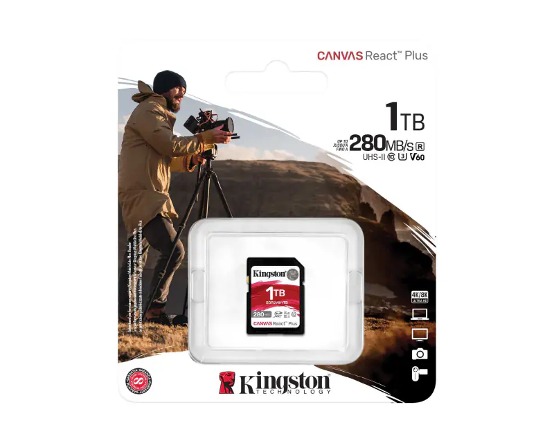 KINGSTON Memorijska kartica SDR2V6/1TB 1TB SDXC UHS-II 280R/150W U3 V60  - Slika proizvoda 3