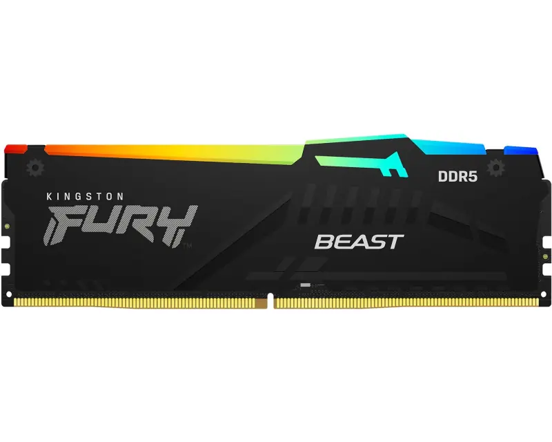 KINGSTON DIMM DDR5 32GB 5200MT/s KF552C40BBA-32 Fury Beast RGB Black XMP - Glavna slika