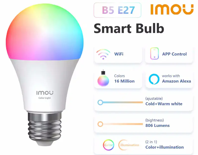 IMOU B5 pametna sijalica u boji CL1B-5-E27 - Glavna slika