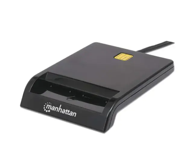 MANHATTAN USB smart card reader Manhattan 102049, black - Glavna slika