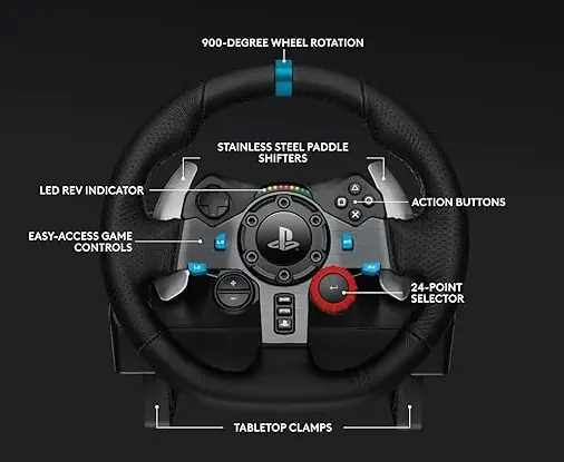 LOGITECH Logitech G29 Driving Force Gaming Racing Wheel + Logitech Shifter - Slika proizvoda 2