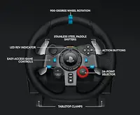 LOGITECH Logitech G29 Driving Force Gaming Racing Wheel + Logitech Shifter - Thumbnail 2