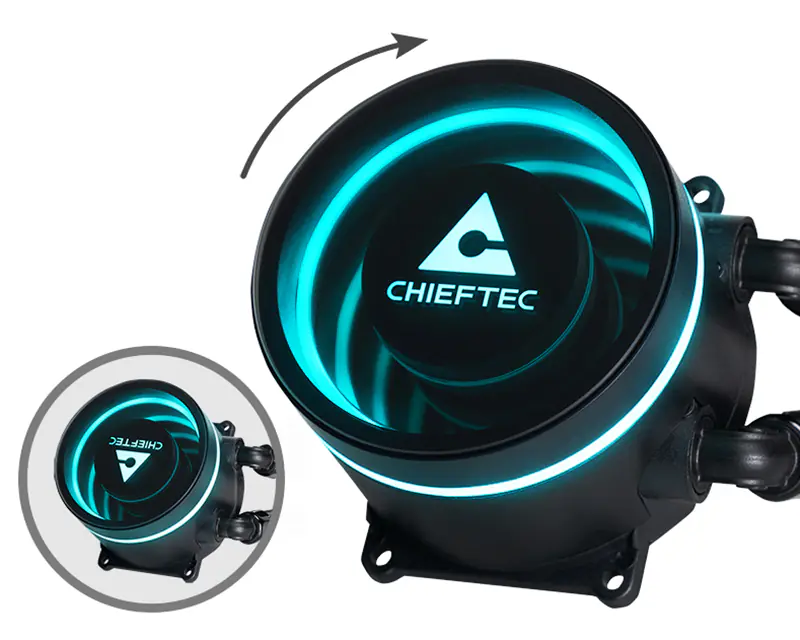 CHIEFTEC Iceberg 360 DARK CLC-360-BLK vodeno hlađenje  - Slika proizvoda 5