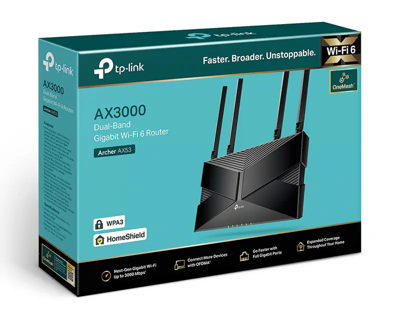 TP-LINK Archer AX53 AX3000 Dual Band Gigabit Wi-Fi 6 ruter - Slika proizvoda 4