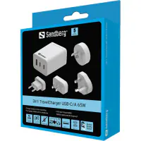 SANDBERG Sandberg 3in1 TravelCharger USB-C/A 65W 441-59 - Thumbnail 5