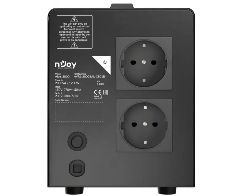 NJOY Alvis AVR 2000VA 1200W (AVRL-20002AL-CS01B)  - Slika proizvoda 5