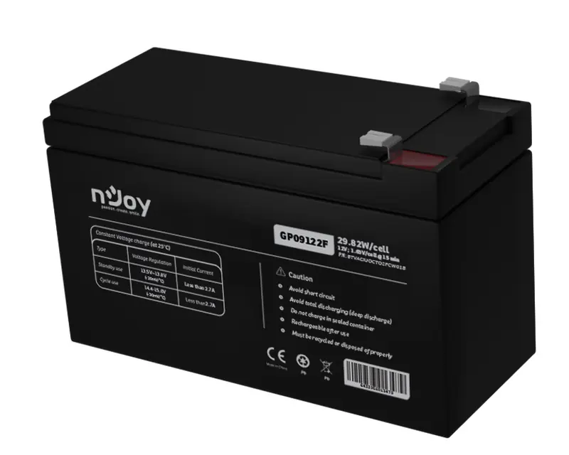 NJOY GP09122F baterija za UPS 12V 9Ah (BTVACIUOCTO2FCW01B)  - Slika proizvoda 2
