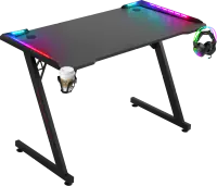 DEFENDER Gaming sto Defender Idol 75cmx120cmx60cmx15mm Backlight/Držač za čase/crni