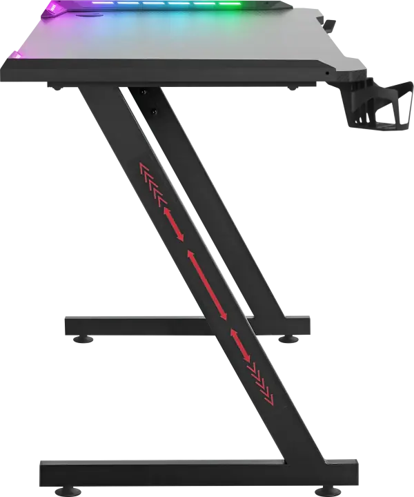DEFENDER Gaming sto Defender Idol 75cmx120cmx60cmx15mm Backlight/Držač za čase/crni - Slika proizvoda 4