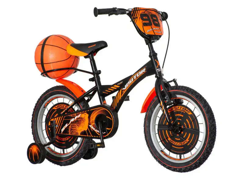 VENERA BIKE Dečija bicikla Visitor Bas 160/narandžasto crna/ram 9/točak 16 - Glavna slika