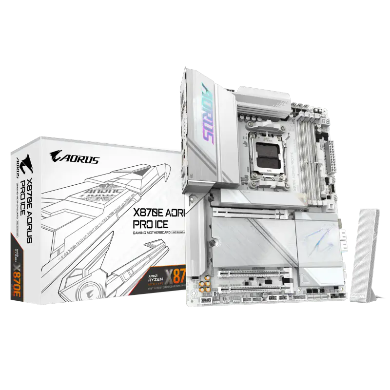 GIGABYTE Matična ploča Gigabyte AM5 X870E AORUS PRO ICE - Glavna slika