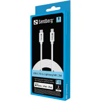 SANDBERG Kabl Sandberg 136-59 USB-C PD na Lightning MFI, 2M - Thumbnail 2
