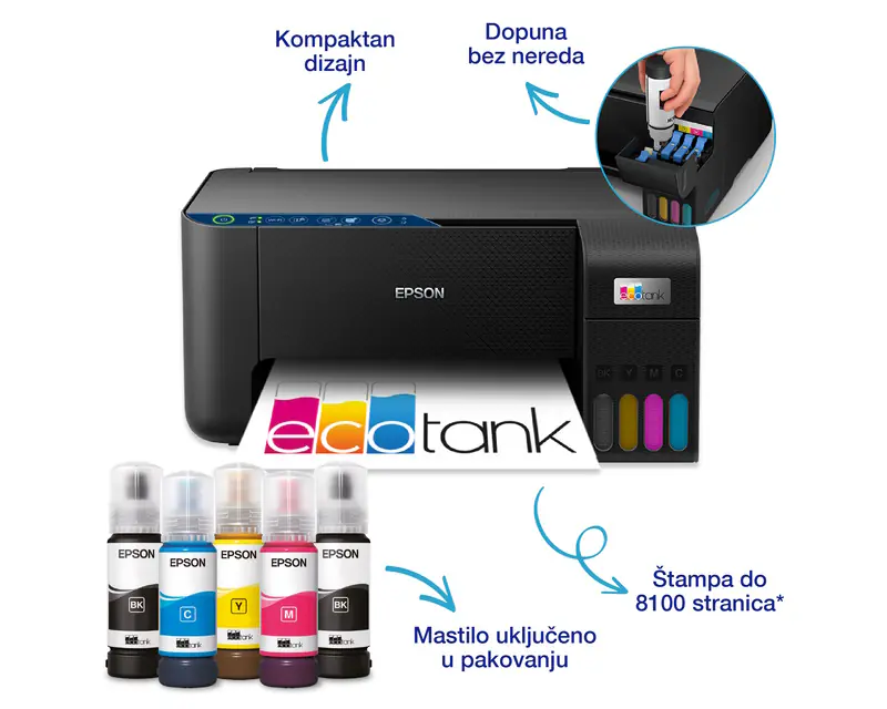 EPSON L3271 EcoTank ITS wireless multifunkcijski inkjet štampač - Slika proizvoda 3