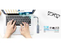 GENIUS UH-500 5-in-1 USB Hub srebrni  - Thumbnail 3