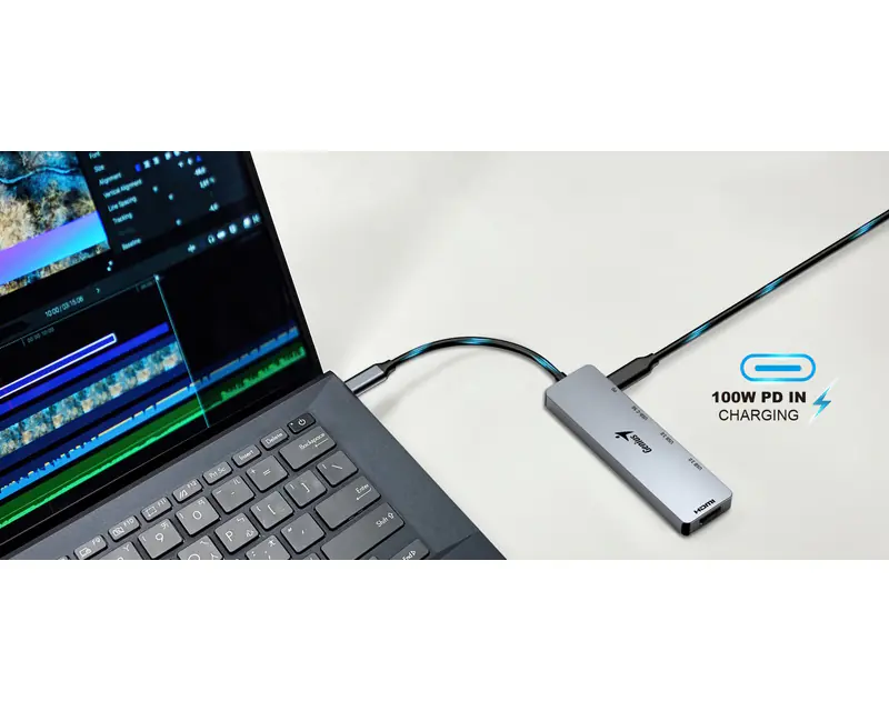 GENIUS UH-500 5-in-1 USB Hub srebrni  - Slika proizvoda 4
