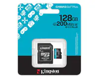 KINGSTON Memorijska kartica U3 V30 microSDXC 128GB Canvas Go Plus 200MB/s A2 + adapter SDCG4/128GB  - Thumbnail 3