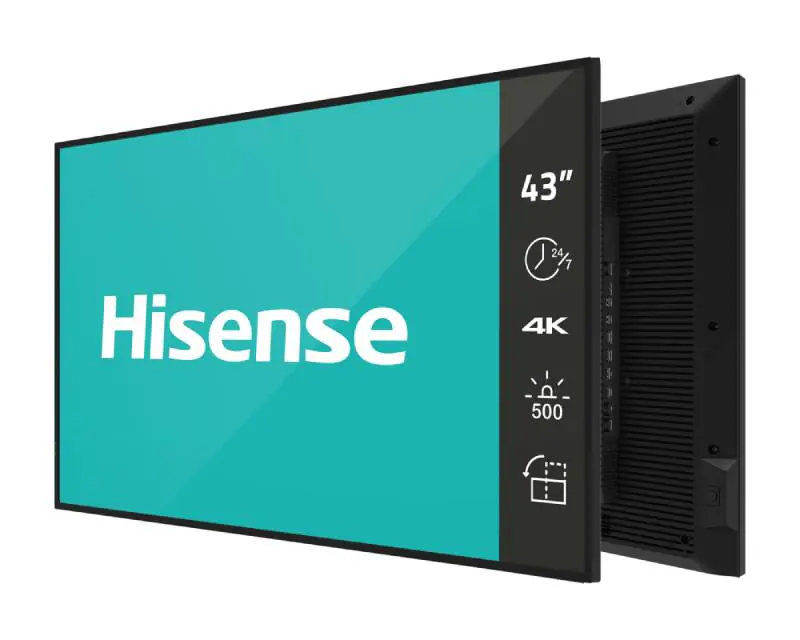 HISENSE 43 inča 43DM66D 4K UHD 500 nita Digital Signage Display - 24/7 Operation - Glavna slika