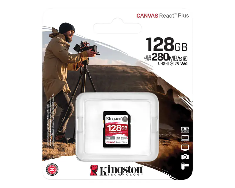 KINGSTON Memorijska kartica SDR2V6/128GB 128GB SDXC UHS-II 280R/150W U3 V60  - Slika proizvoda 3