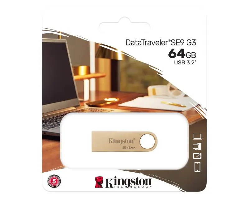 KINGSTON 64GB DataTraveler SE9 G3 USB 3.0 flash DTSE9G3/64GB champagne  - Slika proizvoda 3
