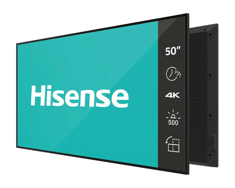 HISENSE 50 inča 50DM66D 4K UHD 500 nita Digital Signage Display - 24/7 Operation - Glavna slika