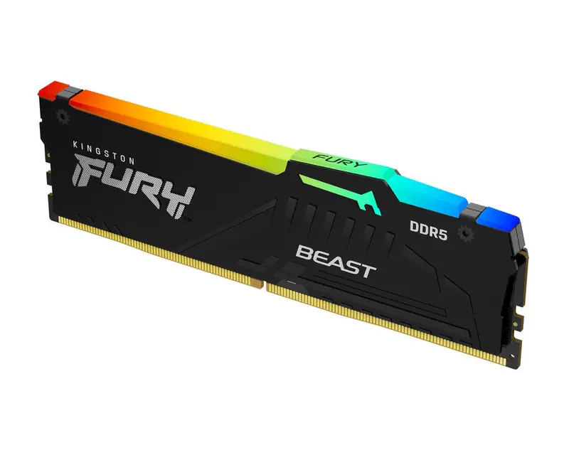 KINGSTON DIMM DDR5 16GB 6400MT/s KF564C32BBEA-16 FURY Beast Black RGB EXPO - Glavna slika
