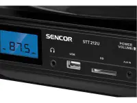 SENCOR Gramofon SENCOR STT 212U USB/SD/FM/BT crna - Thumbnail 3