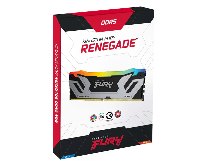 KINGSTON CUDIMM DDR5 48GB (2x24GB kit) 8400MT/s KF584CU40RSAK2-48 FURY Renegade Silver RGB XMP - Slika proizvoda 3