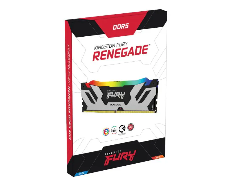KINGSTON DIMM DDR5 16GB 7600MT/s KF576C38RSA-16 FURY Renegade Silver RGB XMP - Slika proizvoda 3