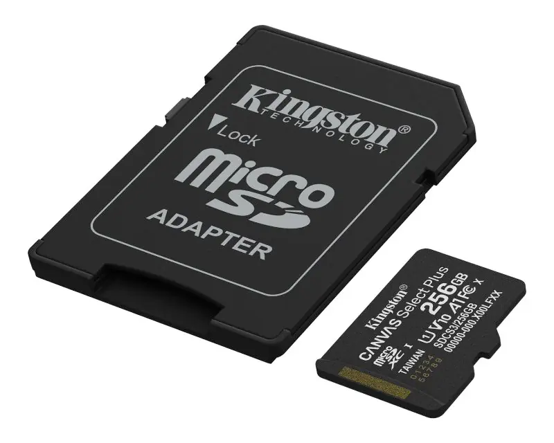 KINGSTON Memorijska kartica U1 V10 SDXC 256GB Canvas Select Plus G3 150R SDCS3/256GB + adapter  - Slika proizvoda 2