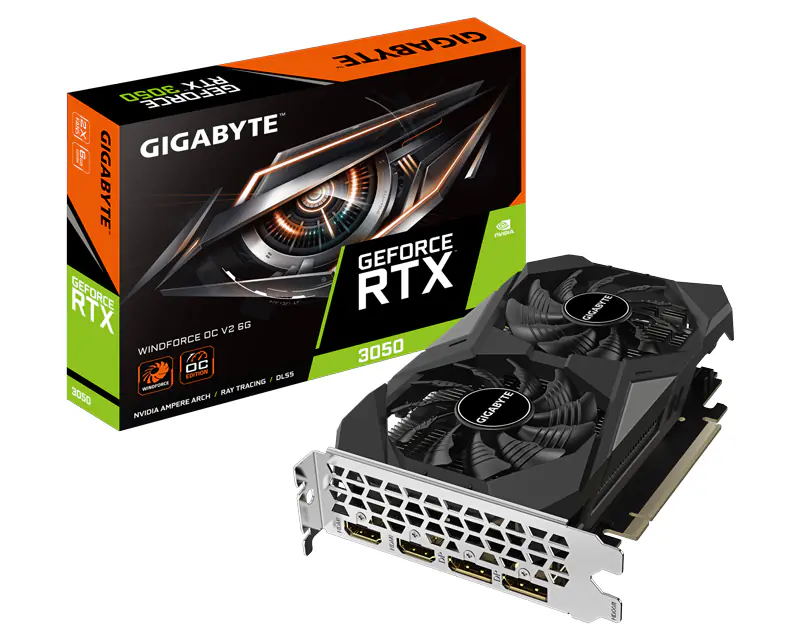 GIGABYTE nVidia GeForce RTX 3050 6GB 96bit GV-N3050WF2OCV2-6GD grafička karta - Glavna slika