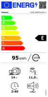 HEINNER Ugradna mašina za pranje sudova  HEINNER HDW-BIM60514E++14kompleta /60cm - Thumbnail 2