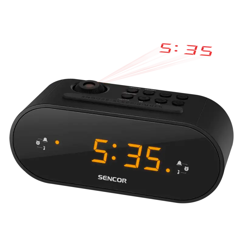 SENCOR FM radio alarm sa projektorom vremena SENCOR SRC 3100 B crni - Glavna slika