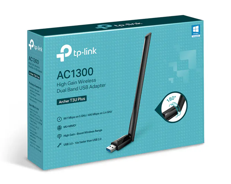 TP-LINK Archer T3U Plus AC1300 High Gain Wireless Dual Band USB Adapter - Slika proizvoda 3