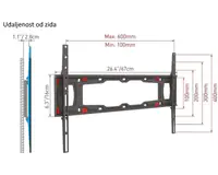 BARKAN ND400.B LCD TV zidni nosač za gipsane zidove od 29 do 75 inča  - Thumbnail 4