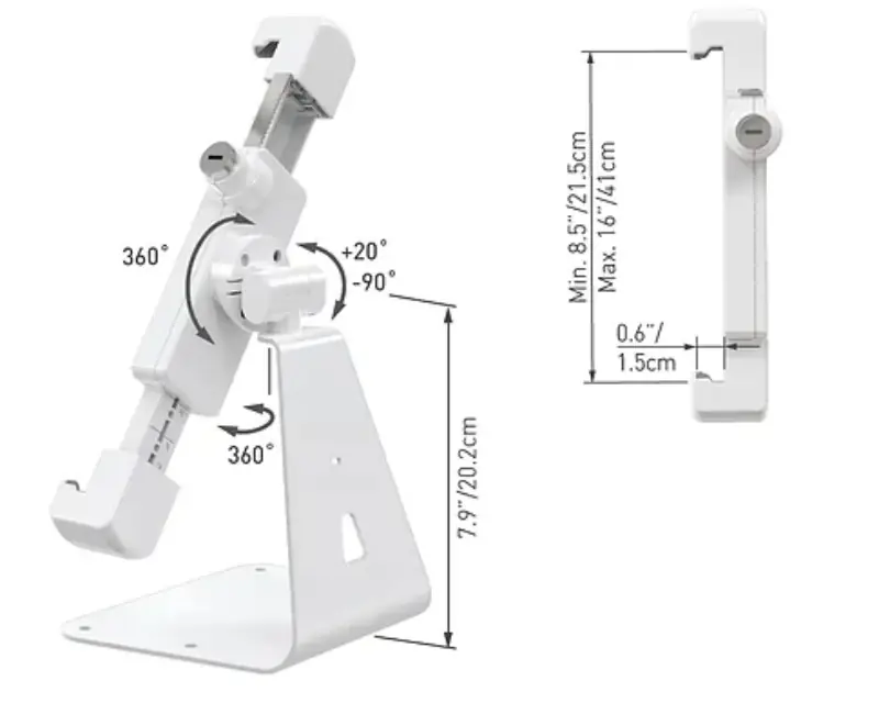 BARKAN T71HL Stono rotirajuce postolje 360° protiv krađe za tablet do 7-14 inča - Slika proizvoda 6