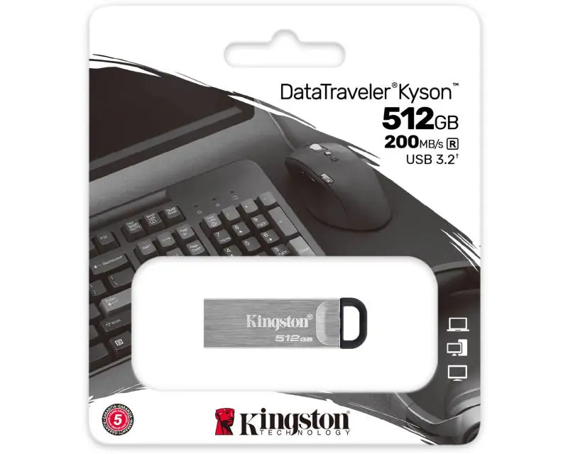 KINGSTON 512GB DataTraveler Kyson USB 3.2 flash DTKN/512GB sivi  - Slika proizvoda 3