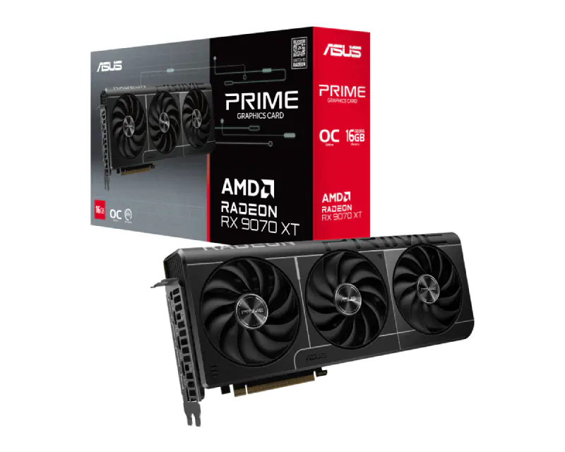 ASUS Radeon RX 9070 XT 16GB PRIME-RX9070XT-O16G grafička karta - Glavna slika