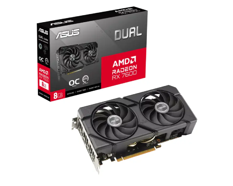 ASUS AMD Radeon RX 7600 EVO 8GB DUAL-RX7600-O8G-EVO grafička karta - Glavna slika