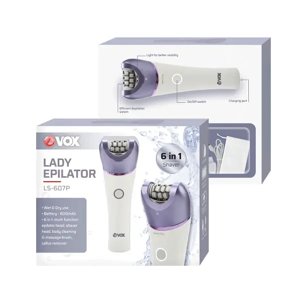 VOX Epilator Vox LS607P /belo-plava - Slika proizvoda 2