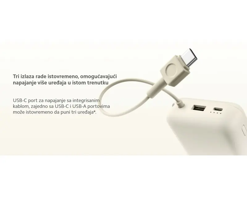 XIAOMI 33W Power Bank 20000mAh (sa integrisanim kablom) plavi GL BHR8975GL - Slika proizvoda 5